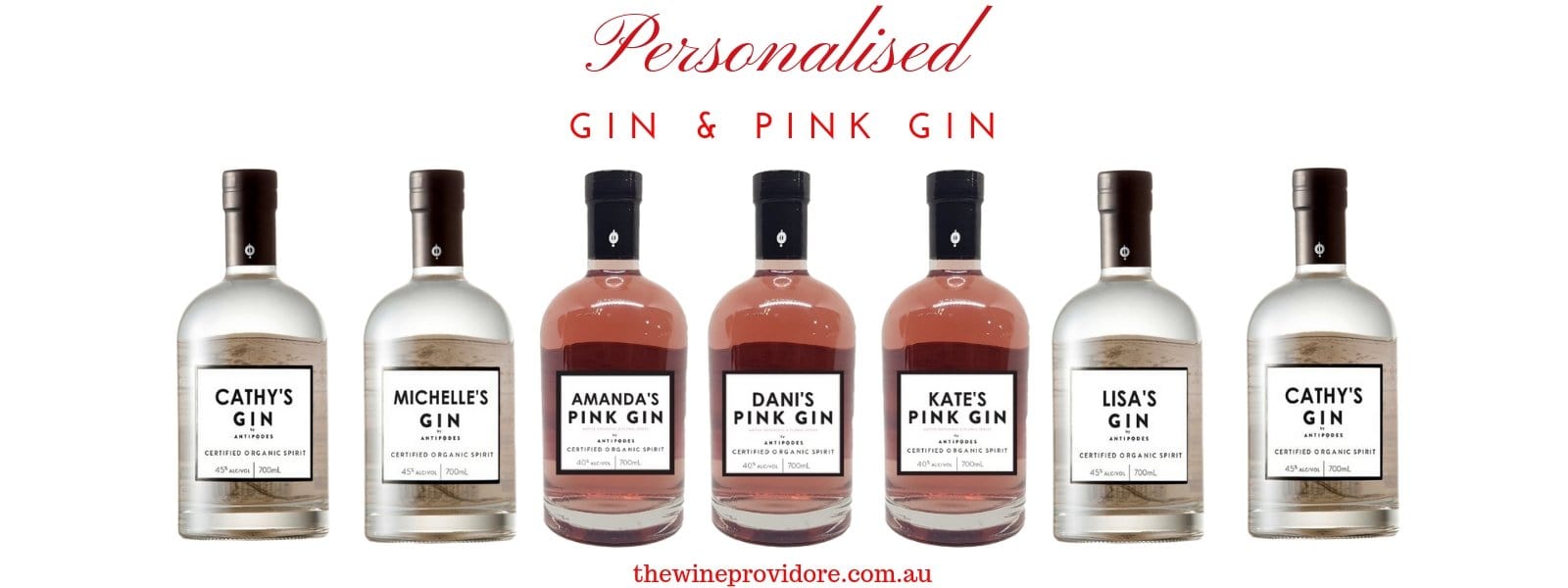 Personalised Antipodes Gin & Pink Gin