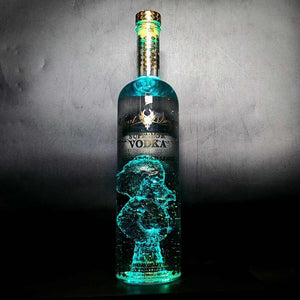 Personalised Royal Dragon Gold Leaf Vivid Lights Vodka 700ml
