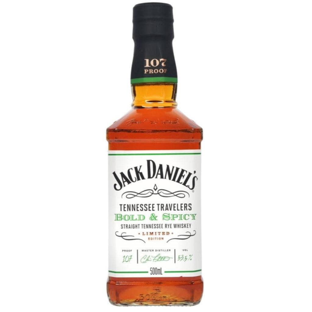 JACK DANIELS TENNESSEE TRAVELERS BOLD & SPICY RYE WHISKEY 500ML
