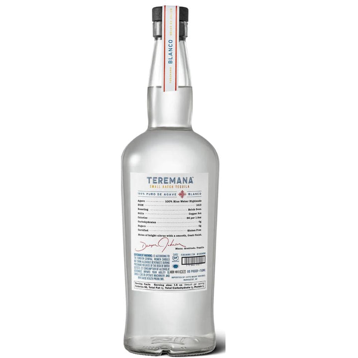 PERSONALISED TEREMANA THE ROCK'S SMALL BATCH BLANCO TEQUILA 40% 750ML