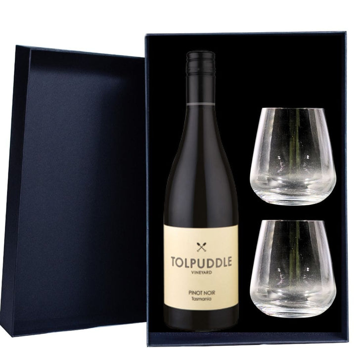 Tolpuddle Pinot Noir 2024 Gift Hamper includes 2 Premium Wine Glasses