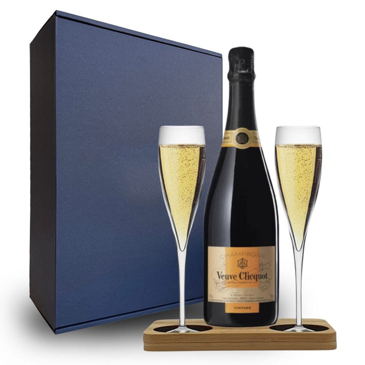 Veuve Clicquot Vintage Presentation Stand Includes 2 Fine Crystal Champagne Flutes