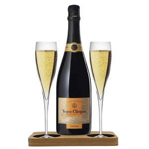 Veuve Clicquot Vintage 2015 Presentation Stand Includes 2 Fine Crystal Champagne Flutes