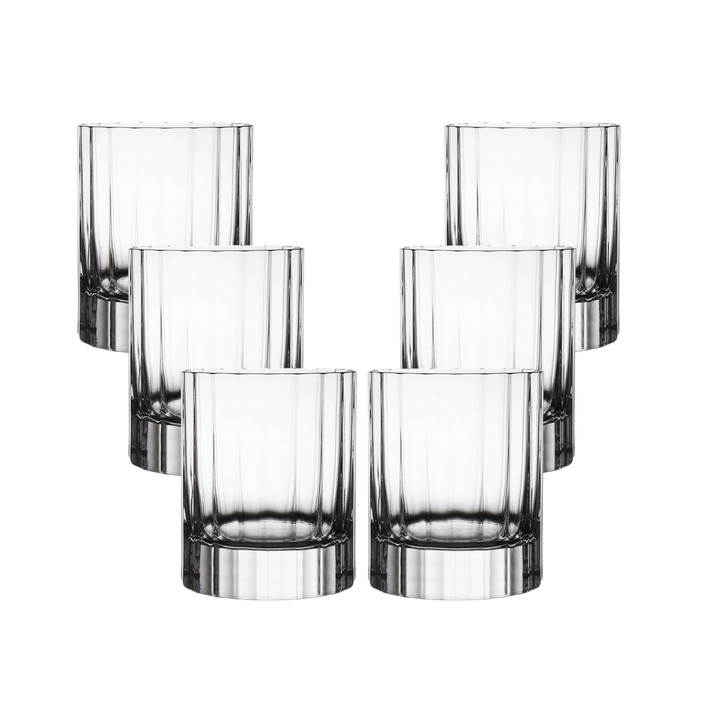 Luigi Bormioli Heavy Whisky Crystal Glasses (Bach 335 ml Double Old Fashioned) - 6 Pack