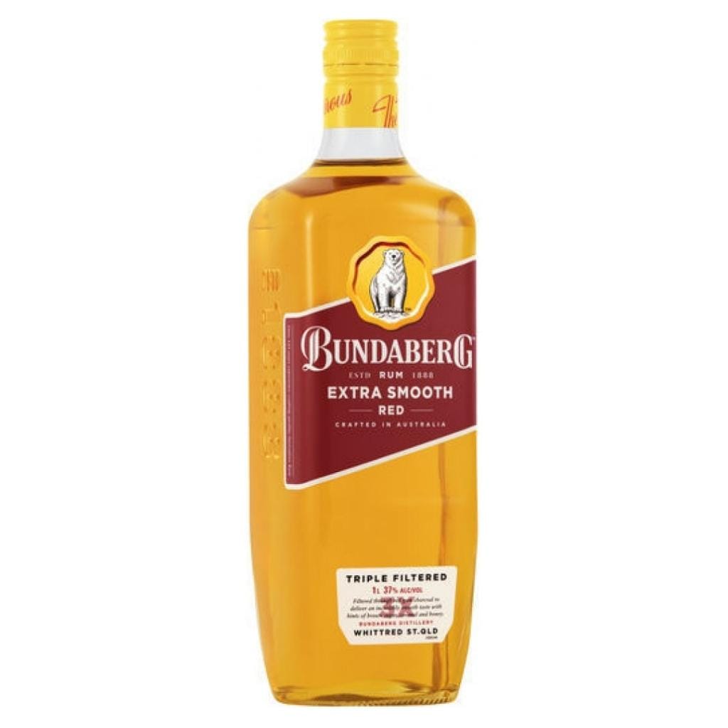 PERSONALISED BUNDABERG RUM RED 37% 1LT