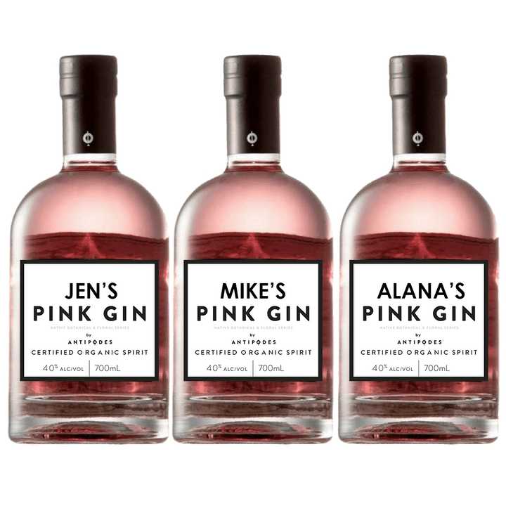 Personalised Antipodes Organic PINK Gin 40% 700ml