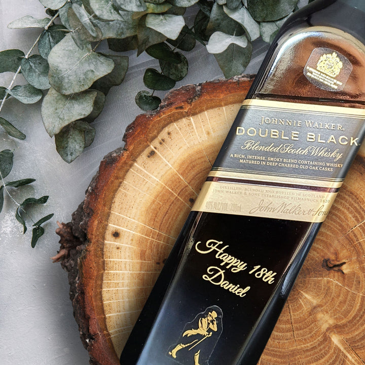 Personalised Johnnie Walker Double Black Scotch Whisky 700ml.