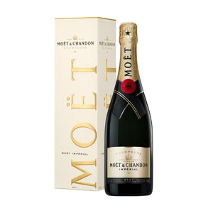 Personalised Moet & Chandon Hamper Box includes Presentation Stand and 2 Fine Crystal Champagne Flutes