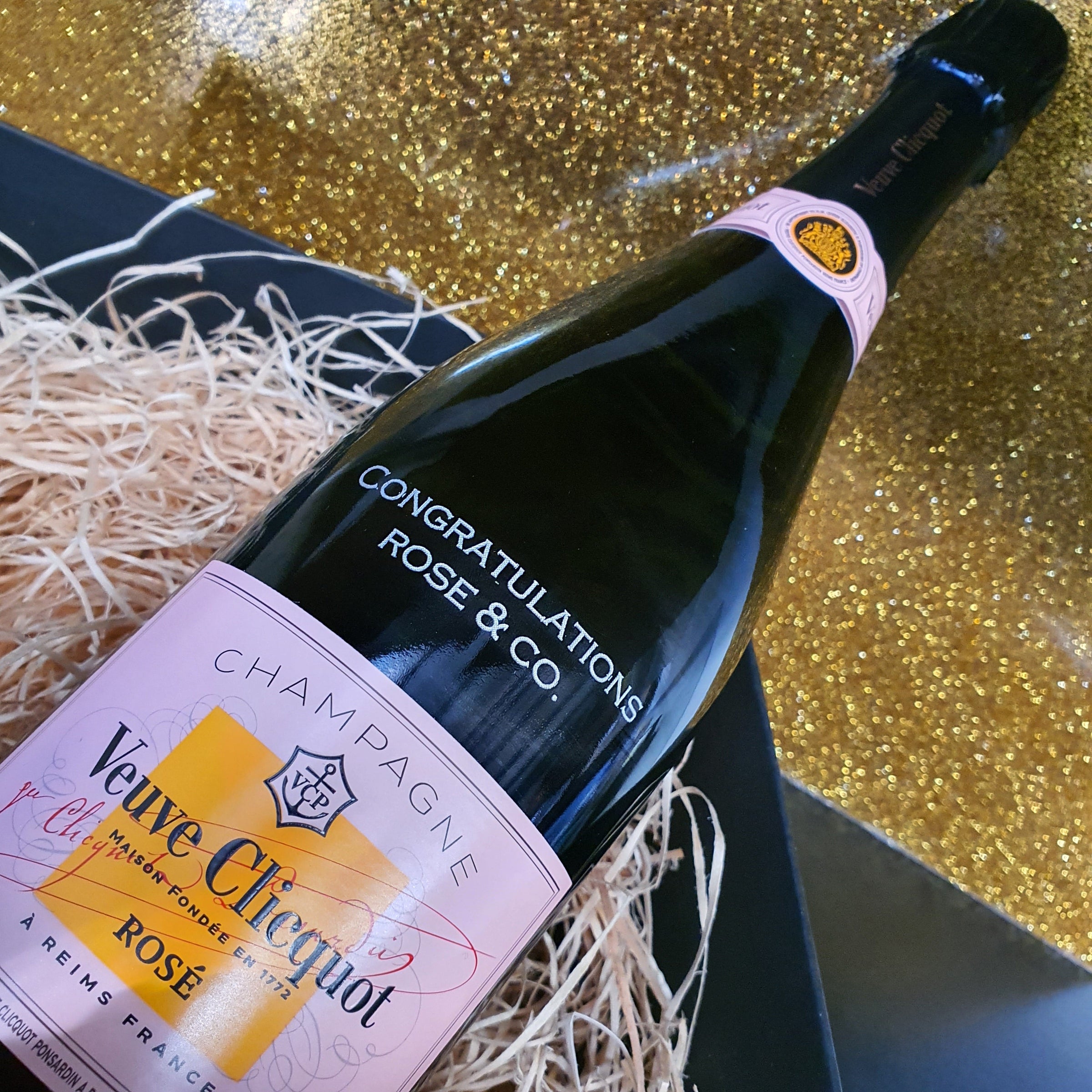 Personalised Veuve Cilquot Champagnes