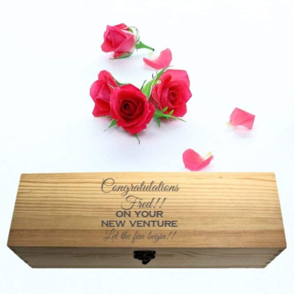 Personalised Wooden Champagne Box