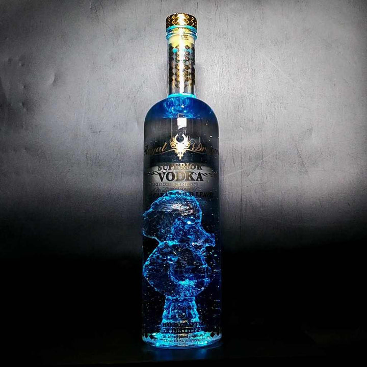 Personalised Royal Dragon Gold Leaf Vivid Lights Vodka 700ml