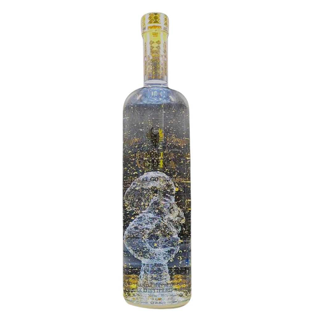 Personalised Royal Dragon Gold Leaf Vivid Lights Vodka 700ml