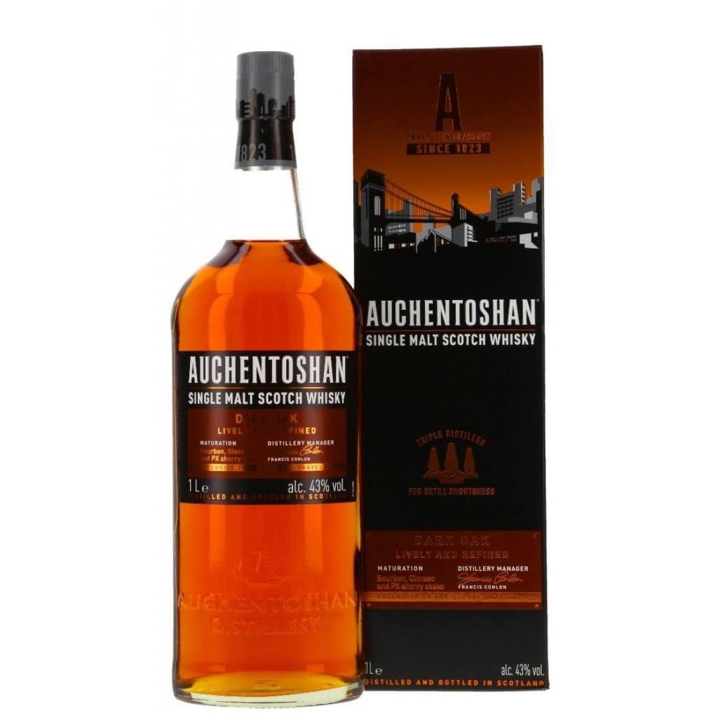 AUCHENTOSHAN DARK OAK SINGLE MALT SCOTCH WHISKY 43% 1LT