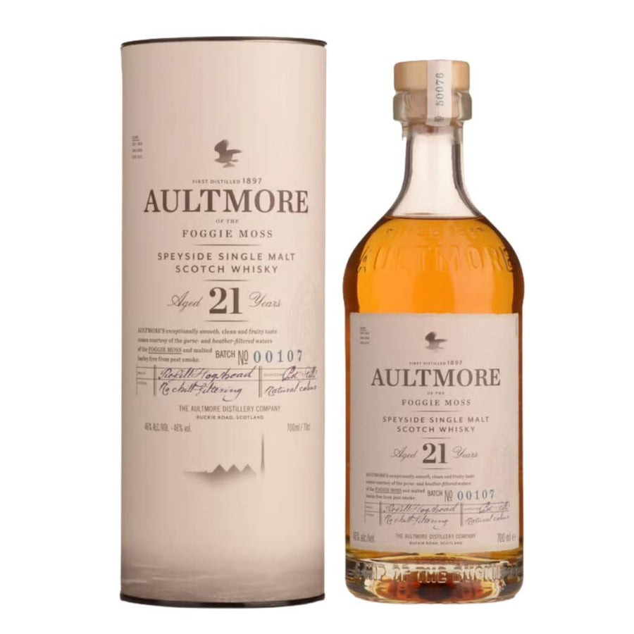 PERSONALISED AULTMORE 21 YEAR OLD SINGLE MALT SCOTCH WHISKY 46% 700ML