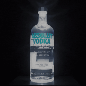 Personalised Absolut Vodka Vivid Lights Edition 1L