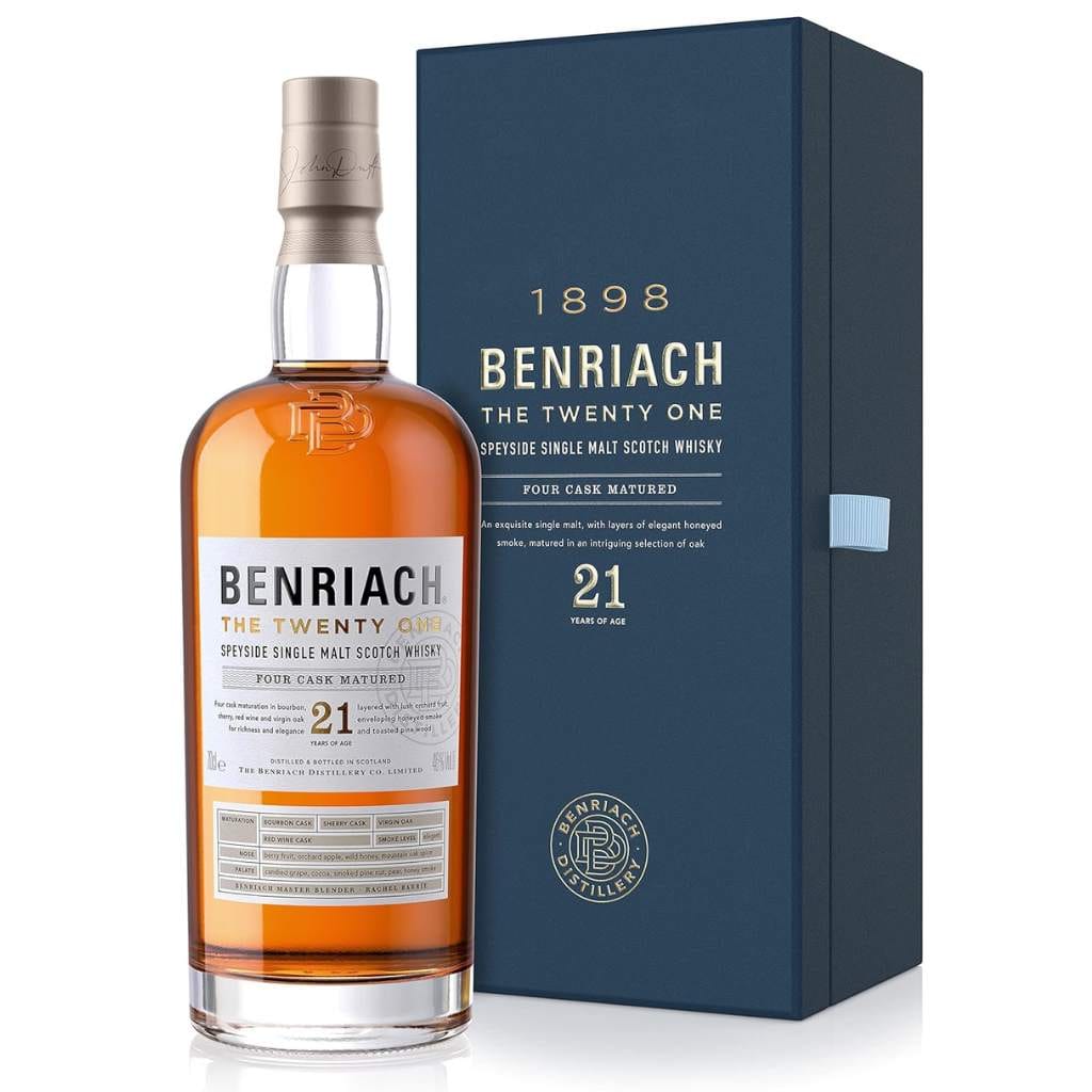 BENRIACH 21 YEAR OLD SINGLE MALT SCOTCH WHISKY 46% 700ML