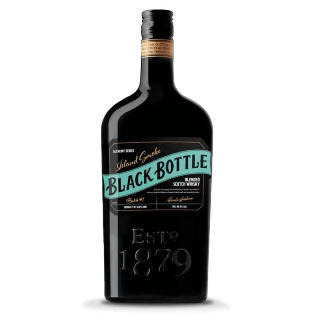 PERSONALISED BLACK BOTTLE ISLAND SMOKE BLENDED SCOTCH WHISKY 46.3% 700ML