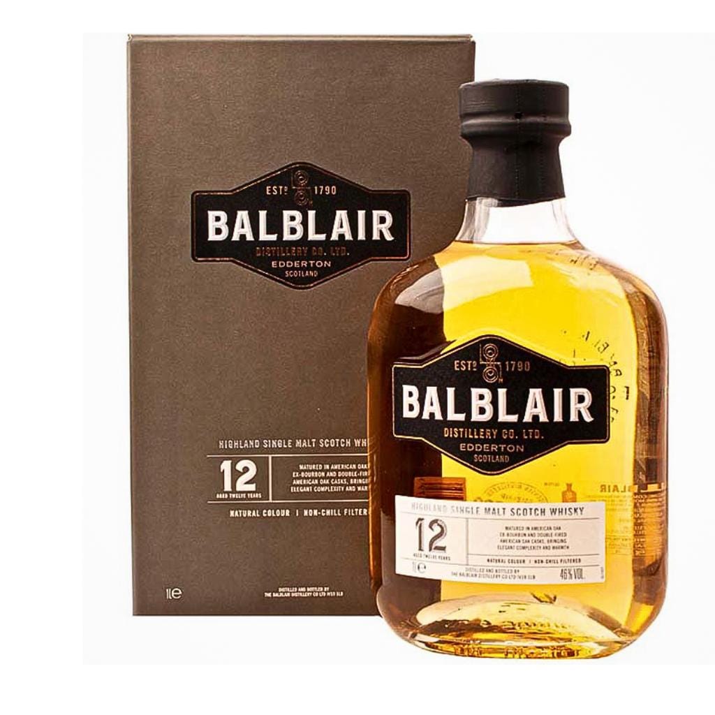 Balblair 12YO Single Malt Scotch Whisky 46% 1000ml