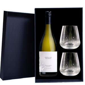 Catalina Sounds Sauvignon Blanc Gift Hamper includes 2 Premium Wine Glass