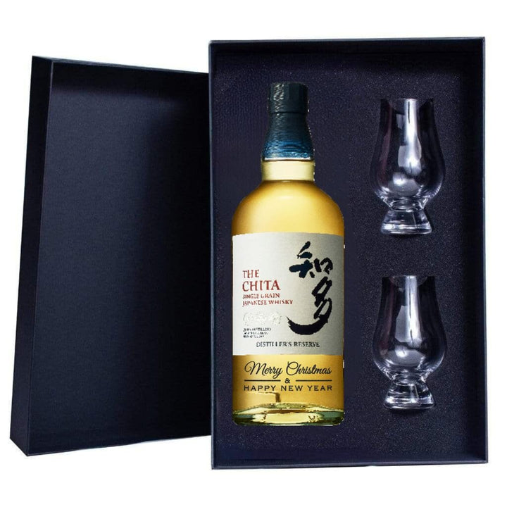 Christmas Edition Chita Suntory Japanese Whisky with Gift Box and 2 Glencairn glasses