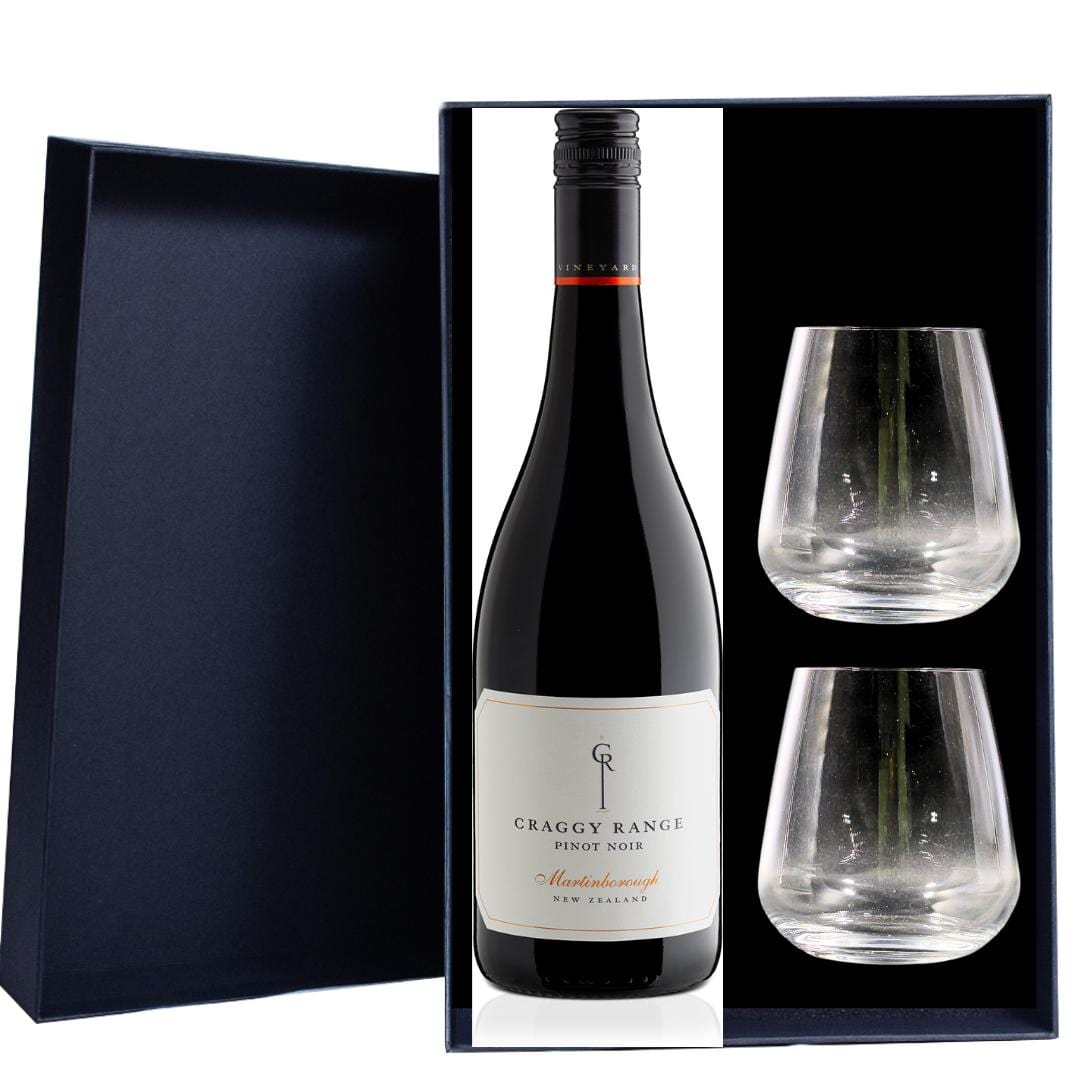 Craggy Range Te Muna Road Pinot Noir Gift Hamper includes 2 Premium Wine Glass