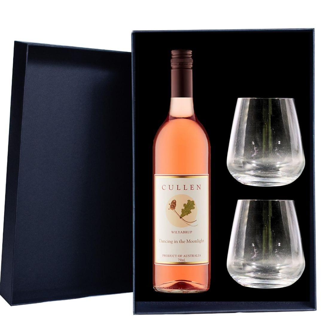 Personalised Cullen Dancing In The Moonlight Rose Gift Hamper includes 2 Premium Wine Glass