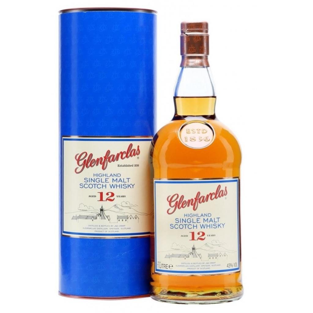 GLENFARCLAS 12 YEAR OLD SINGLE MALT SCOTCH WHISKY 43% 1LT