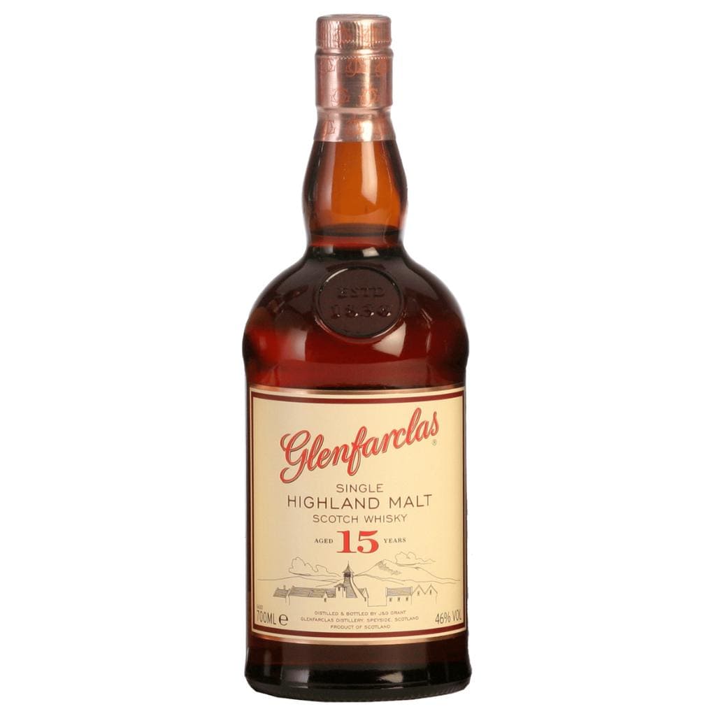 GLENFARCLAS 15 YEAR OLD SINGLE MALT SCOTCH WHISKY 46% 700ML