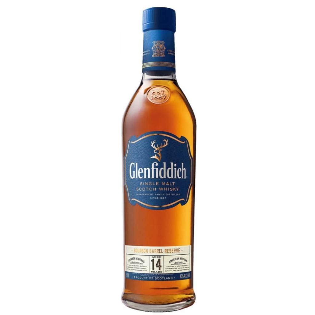 GLENFIDDICH 14 YEAR OLD BOURBON BARREL RESERVE SINGLE MALT 43% 700ML