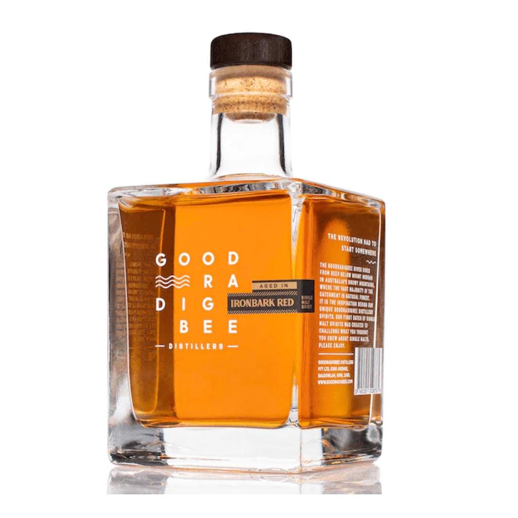 GOODRADIGBEE DISTILLERS IRONBARK RED SINGLE MALT SPIRIT 40% 500ML