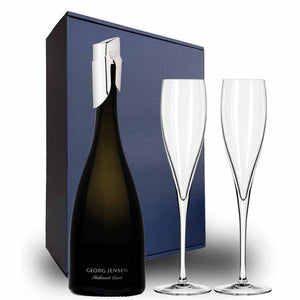 Georg Jensen Hallmark Cuvee Gift Hamper- Includes 2 Champagne Flutes and Gift Boxed