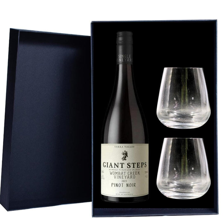 Giant Steps Wombat Creek Chardonnay Gift Hamper includes 2 Premium Wine Glasses