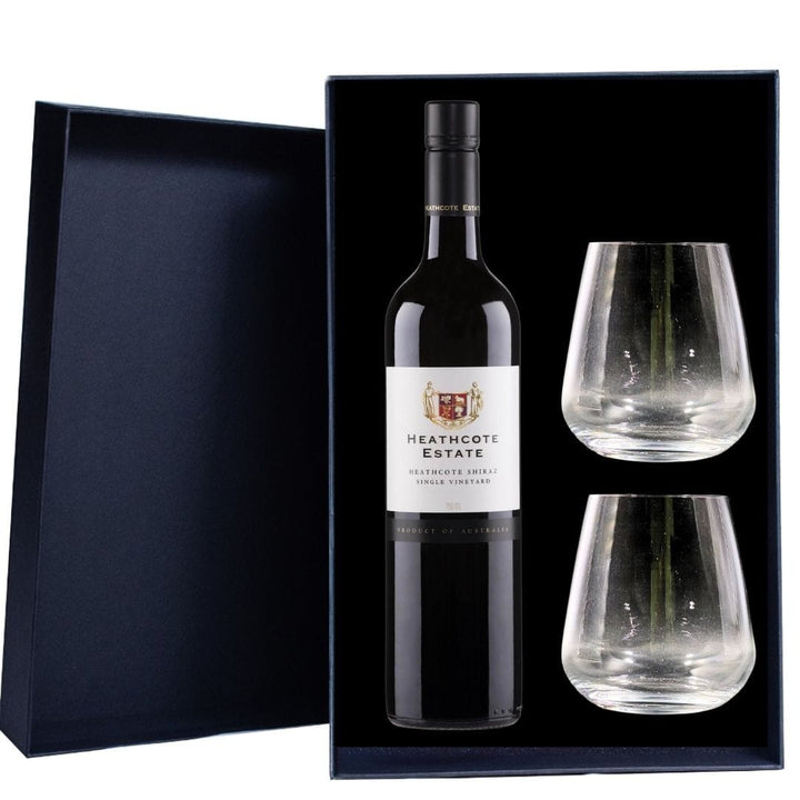 Heathcote Estate Single Vineyard Shiraz Gift Hamper includes 2 Premium Wine Glass