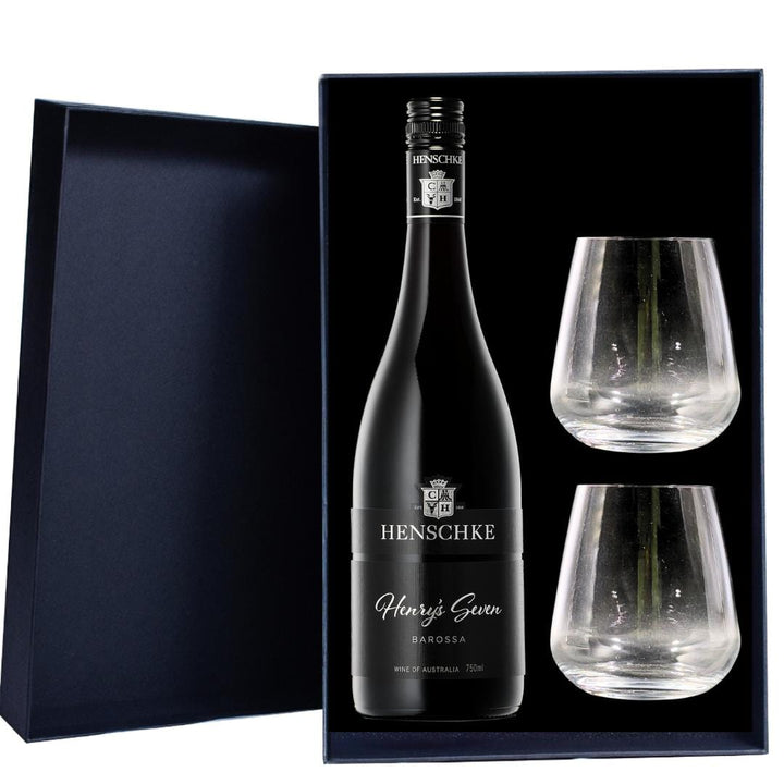 Henschke Henry's Seven Shiraz Blend Gift Hamper includes 2 Premium Wine Glass