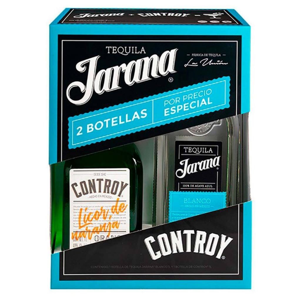 JARANA TEQUILA BLANCO & CONTROY ORANGE LIQUEUR PACK 35% 1LT