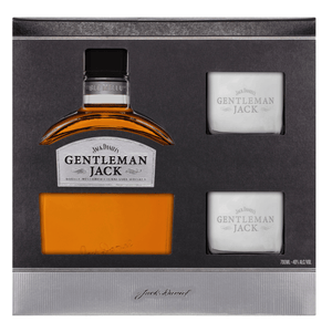 Personalised Gentleman Jack with 2 Original Gentleman Jack Glasses Gift Hamper Pack 40% 700ml