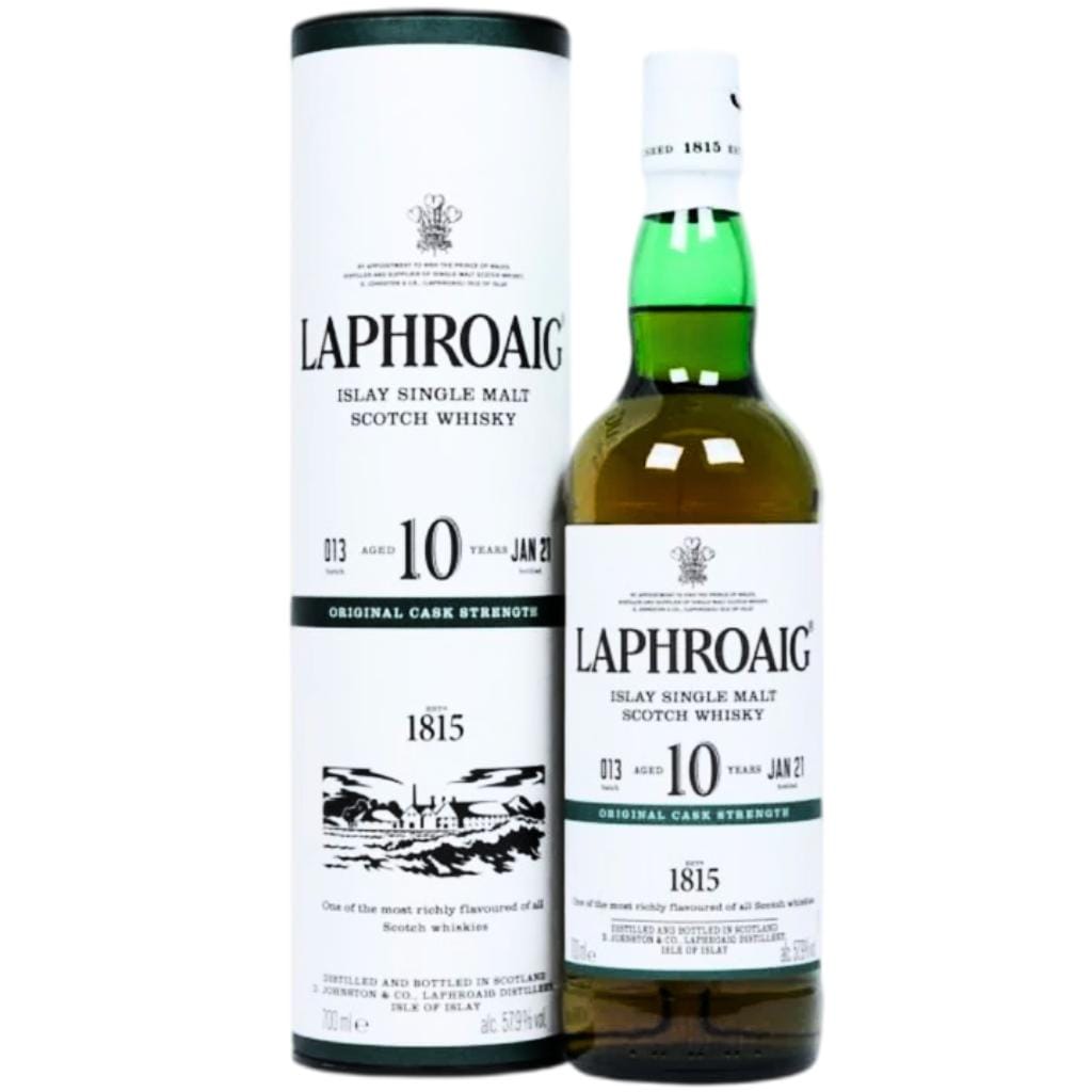 LAPHROAIG 10YO CASK STRENGTH ISLAY SINGLE MALT WHISKY 57.9% 700 ML