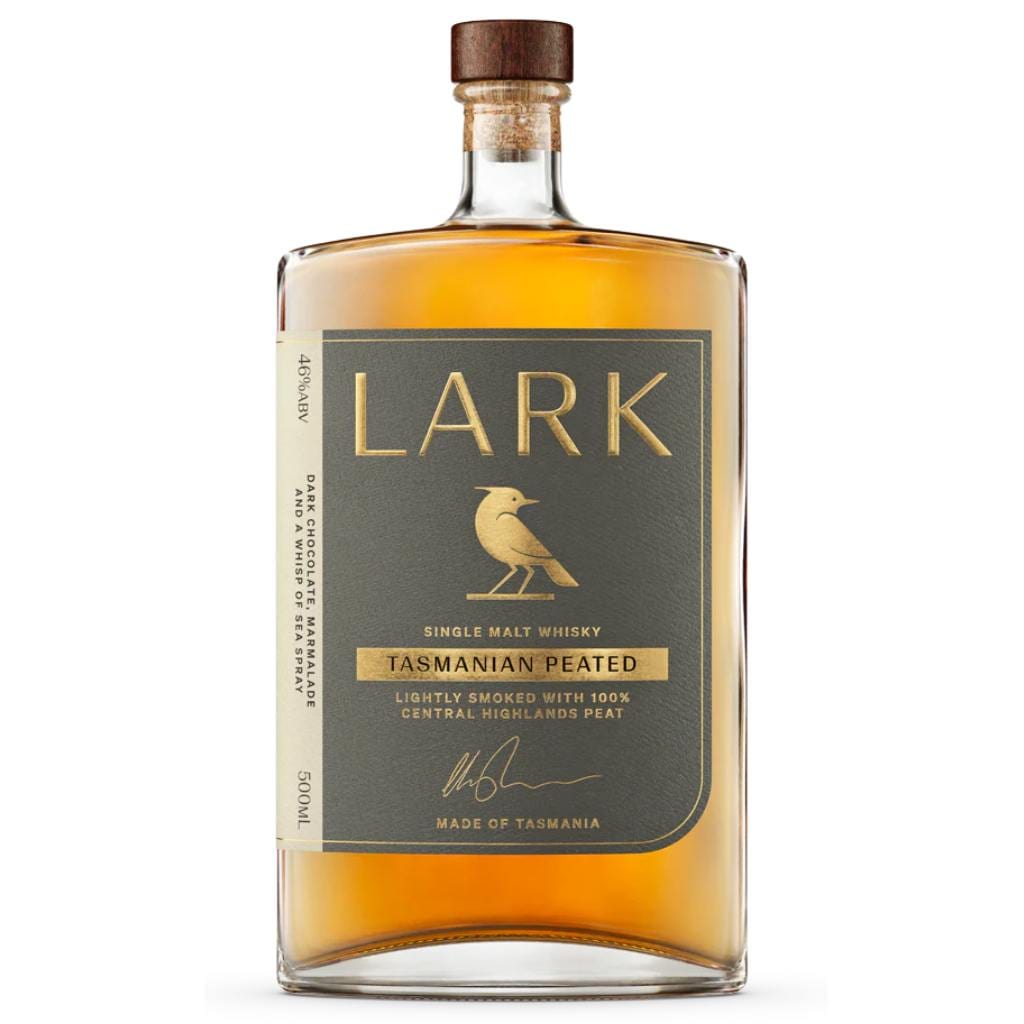 LARK DISTILLERY SINGLE MALT TASMANIAN PEATED 46% 500ML