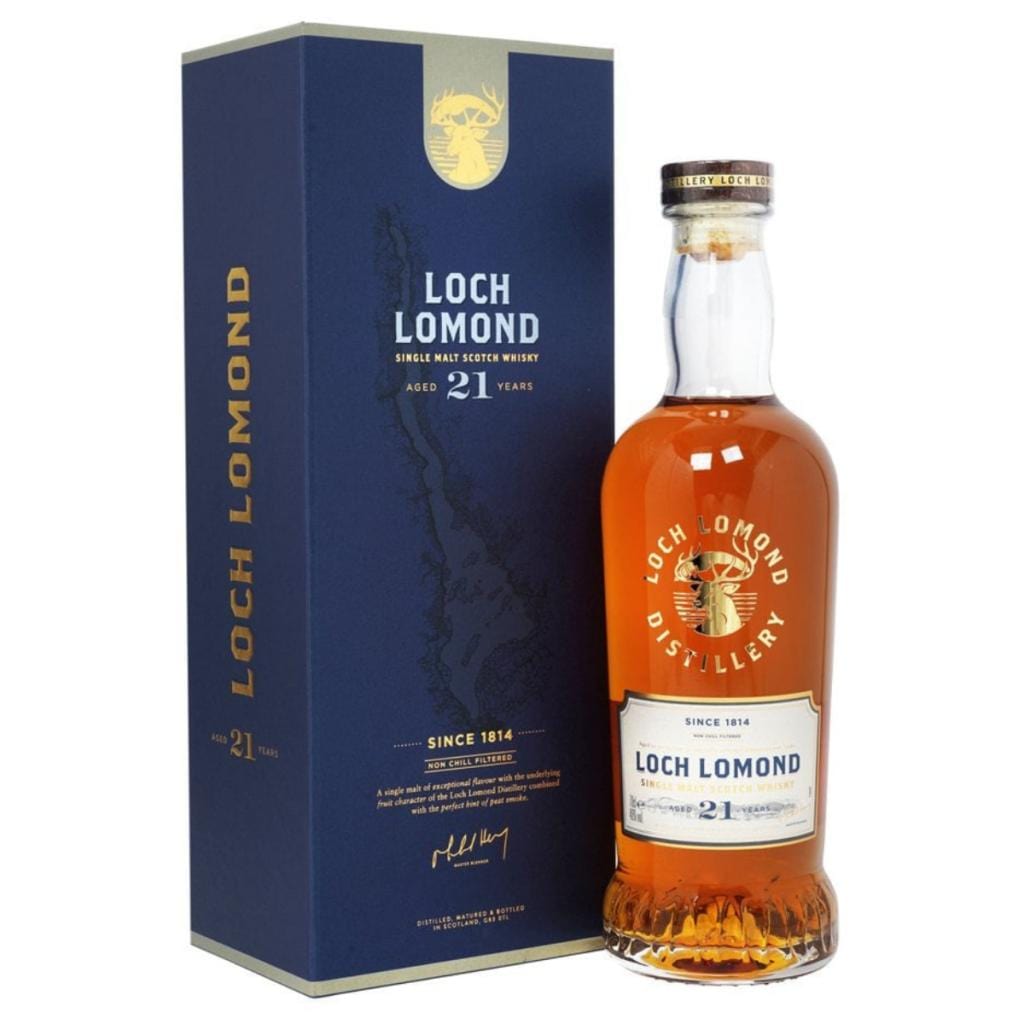 LOCH LOMOND 21 YEAR OLD SINGLE MALT SCOTCH WHISKY 46% 700ML