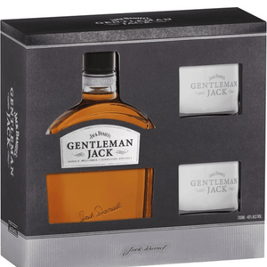 Gentleman Jack with 2 Original Gentleman Jack Glasses Gift Hamper Pack 40% 700ml