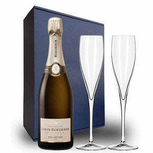 Louis Roederer Gift Hamper- Includes 2 Champagne Flutes and Gift Boxed
