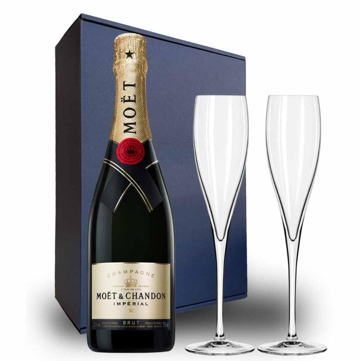 MOET & CHANDON GIFT HAMPER - Includes 2 Pack Champagne Flutes