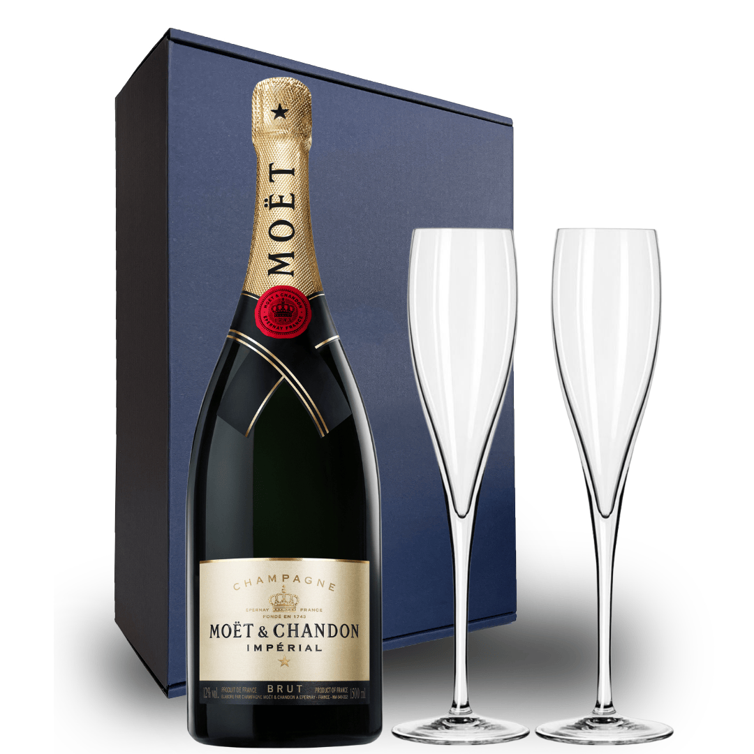 Personalised Moet & Chandon Gift Hamper - Includes 2 Fine Crystal Champagne Flutes