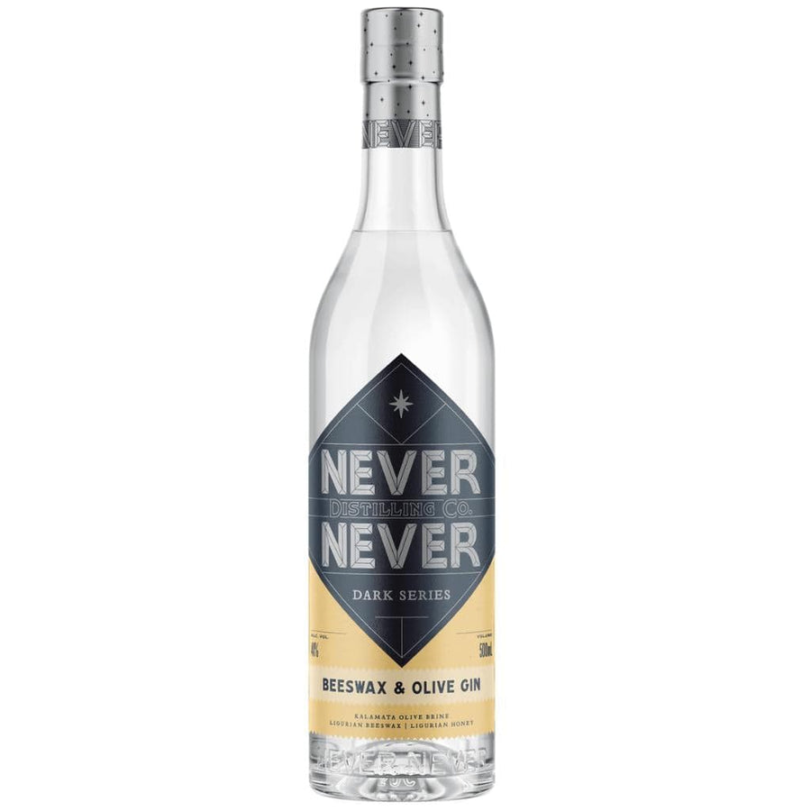 NEVER NEVER DISTILLING CO DARK SERIES BEESWAX & OLIVE GIN 41% 500ML