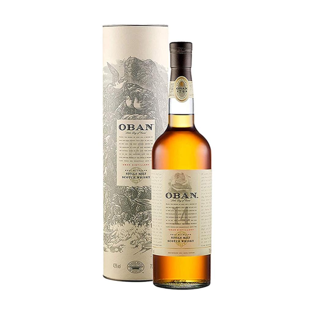 OBAN 14 YEAR OLD SINGLE MALT SCOTCH WHISKY 43% 700ML