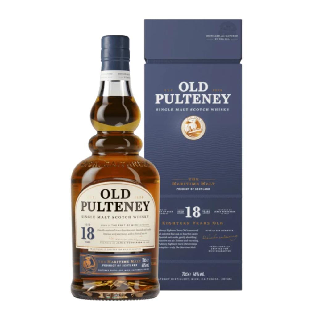 OLD PULTENEY 18 YEAR OLD SINGLE MALT SCOTCH WHISKY 46% 700ML