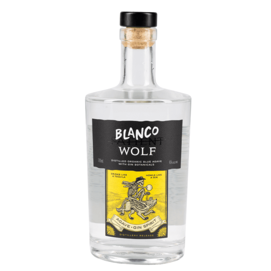 PERSONALISED PATIENT WOLF BLANCO AGAVE GIN SPIRIT 40% 700ML