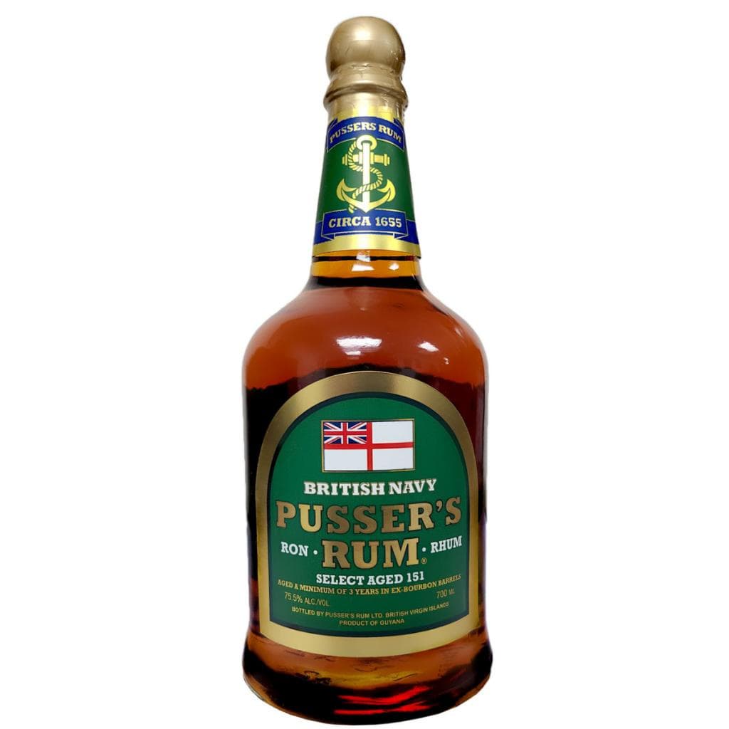 PUSSER'S RUM 151 HIGH STRENGTH RUM 75.5% 700ML