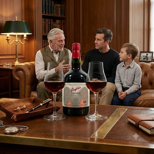 Penfolds Father 10 Year Old Tawny Port Gift Hamper - Includes 2 Spirits Snifter Glasses