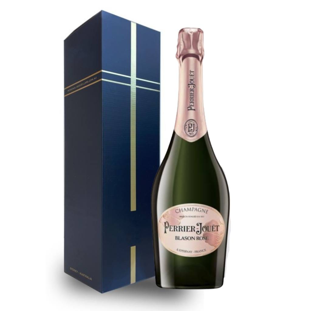 Personalised Perrier-Jouet Blason Rose NV Gift Boxed